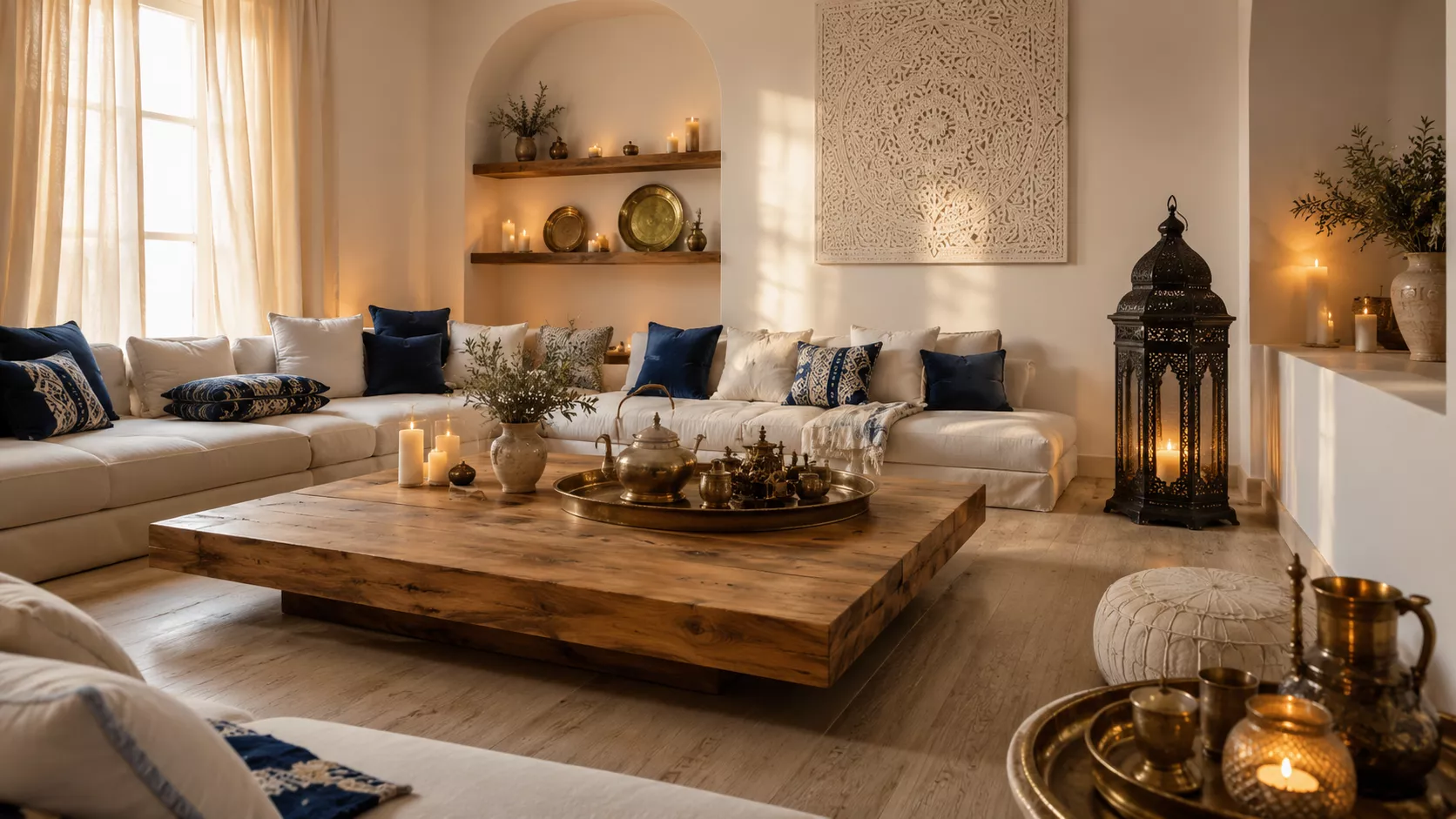 Luxury Guest Salon with Tunisian and Swedish Style